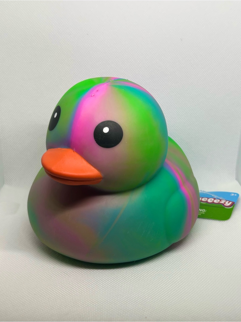 Squeeezy Jumbo Tie Dye Squishy Fidget Duck Toymendous New